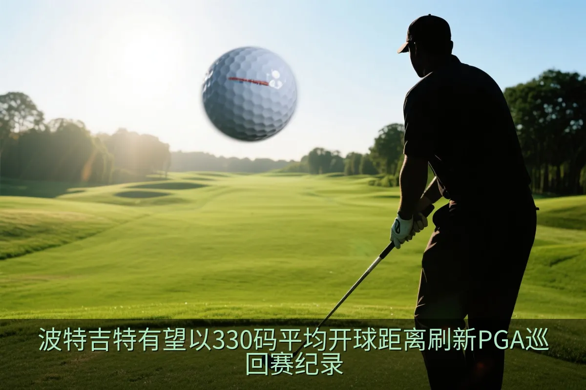 高尔夫球飞过球道上空的比赛场景